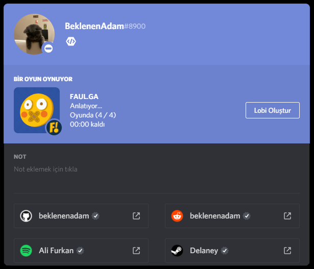 discord oyun etkinliği